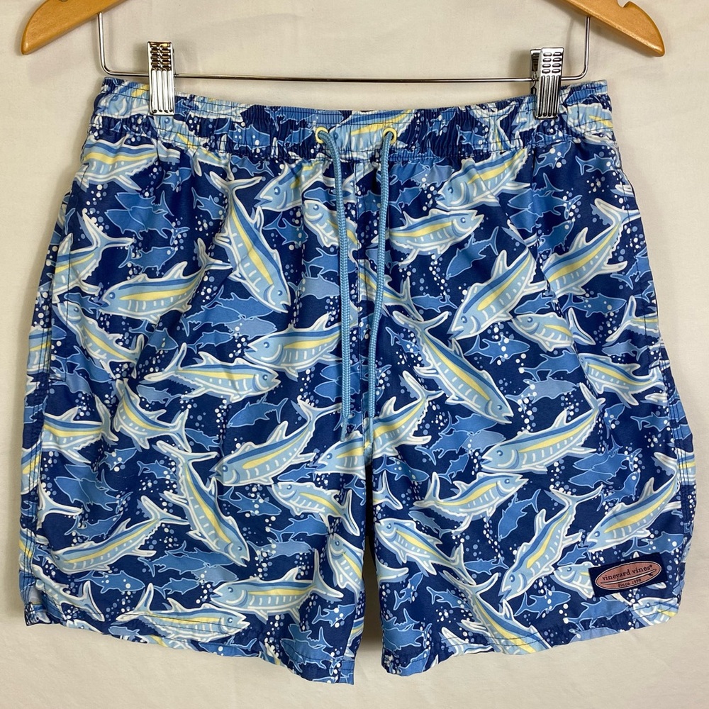 Vineyard Vines Schooll Of Tuna Chappy Swim Trunks Size Medium